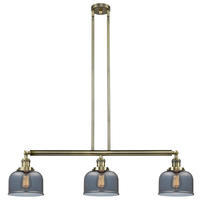 Innovations Lighting 213-AB-G73-LED - Bell - 3 Light - 41 inch - Antique Brass - Stem Hung - Adjustable Island Light