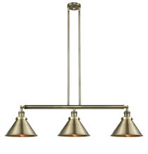 Innovations Lighting 213-AB-M10-AB-LED - Briarcliff - 3 Light - 43 inch - Antique Brass - Stem Hung - Adjustable Island Light
