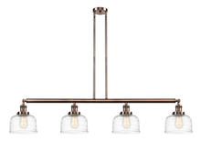 Innovations Lighting 214-AC-G713 - Bell - 4 Light - 53 inch - Antique Copper - Stem Hung - Island Light