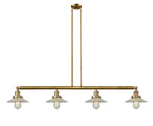 Innovations Lighting 214-BB-G2 - Halophane - 4 Light - 53 inch - Brushed Brass - Stem Hung - Adjustable Island Light