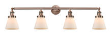 Innovations Lighting 215-AC-G61 - Cone - 4 Light - 42 inch - Antique Copper - Adjustable Bath Vanity Light