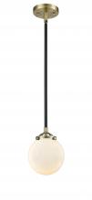 Innovations Lighting 284-1S-BAB-G201-6-LED - Beacon - 1 Light - 6 inch - Black Antique Brass - Stem hung - Mini Pendant