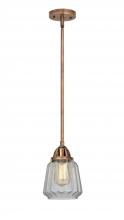 Innovations Lighting 288-1S-AC-G142 - Chatham - 1 Light - 7 inch - Antique Copper - Stem hung - Mini Pendant