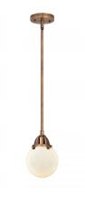 Innovations Lighting 288-1S-AC-G201-6-LED - Beacon - 1 Light - 6 inch - Antique Copper - Stem hung - Mini Pendant
