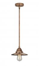 Innovations Lighting 288-1S-AC-M3-AC-LED - Railroad - 1 Light - 8 inch - Antique Copper - Stem hung - Mini Pendant