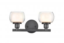 Innovations Lighting 330-2W-BK-CLW-LED - Cairo - 2 Light - 15 inch - Black - Bath Vanity Light