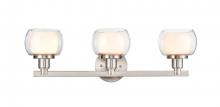 Innovations Lighting 330-3W-SN-CLW-LED - Cairo - 3 Light - 24 inch - Satin Nickel - Bath Vanity Light