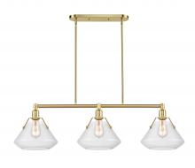Innovations Lighting 422-3I-SB-10Cl-LED - Luna - 3 Light - 42 inch - Satin Brass - Cord hung - Island Light