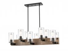 Innovations Lighting 424-10CH-BK-G4452 - Diego - 10 Light - 37 inch - Matte Black - Stem hung - Island Light