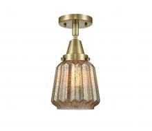 Innovations Lighting 447-1C-AB-G146-LED - Chatham - 1 Light - 7 inch - Antique Brass - Semi-Flush Mount