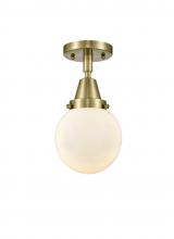 Innovations Lighting 447-1C-AB-G201-6-LED - Beacon - 1 Light - 6 inch - Antique Brass - Semi-Flush Mount
