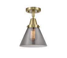 Innovations Lighting 447-1C-AB-G43-LED - Cone - 1 Light - 8 inch - Antique Brass - Semi-Flush Mount