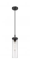 Innovations Lighting 471-1P-BK-G471-12CL - Lincoln - 1 Light - 4 inch - Matte Black - Cord Hung Pendant