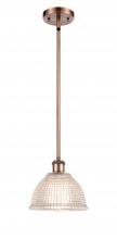 Innovations Lighting 516-1S-AC-G422-LED - Arietta - 1 Light - 8 inch - Antique Copper - Mini Pendant