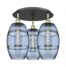 Innovations Lighting 516-3C-BAB-G557-8BL - Vaz - 3 Light - 20 inch - Black Antique Brass - Semi-Flush Mount