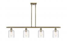 Innovations Lighting 516-4I-AB-G1113-LED - Cobbleskill - 4 Light - 48 inch - Antique Brass - Stem hung - Island Light