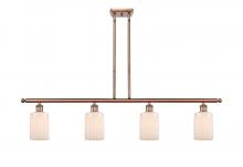Innovations Lighting 516-4I-AC-G341-LED - Hadley - 4 Light - 48 inch - Antique Copper - Stem hung - Island Light