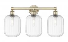 Innovations Lighting 616-3W-AB-G460-7CL - Preston Cylinder - 3 Light - 25 inch - Antique Brass - Bath Vanity Light