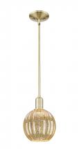 Innovations Lighting 716-1S-AB-G458-7ME - Preston Globe - 1 Light - 6 inch - Antique Brass - Mini Pendant