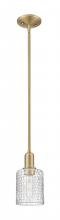 Innovations Lighting 716-1S-BB-G112C-5CL - Cobbleskill - 1 Light - 5 inch - Brushed Brass - Stem hung - Mini Pendant