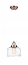 Innovations Lighting 916-1P-AC-G713-LED - Bell - 1 Light - 8 inch - Antique Copper - Cord hung - Mini Pendant