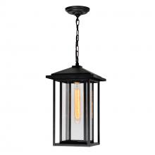 CWI Lighting 0417P9-1-101 - Crawford 1 Light Black Outdoor Pendant