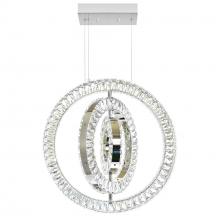 CWI Lighting 1046P20-3-601 - Celina Integrated LED 20in 3 Ring Chrome Chandelier
