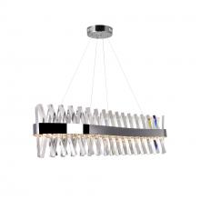 CWI Lighting 1220P40-601-S - Glace Integrated LED 40in Curved Chrome Chandelier