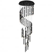 CWI Lighting 1262P30-54-101 - Flute Integrated LED 54in Black Chandelier