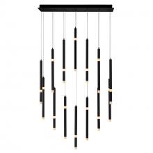 CWI Lighting 1262P32-14-101 - Flute Integrated LED 32in Black Chandelier