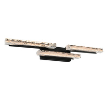 CWI Lighting 1586W36-3-101 - Valira Integrated LED Black Vanity Light with Handcrafted Glass