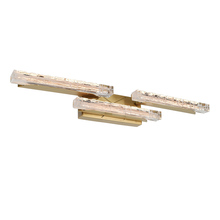CWI Lighting 1586W36-3-624 - Valira Integrated LED Brass Vanity Light with Handcrafted Glass