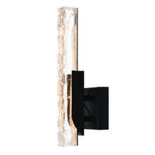 CWI Lighting 1586W5-1-101 - Valira Integrated LED Black Wall Light with Handcrafted Glass