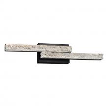 CWI Lighting 1588W24-2-101 - Stagger Integrated LED 24in Black Vanity Light with Handcrafted Glass