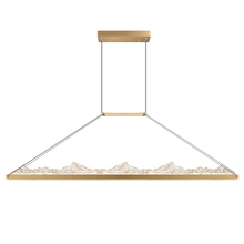 CWI Lighting 1601P62-624 - Himalayas Integrated LED 62in Brass Chandelier with Handcrafted Glass