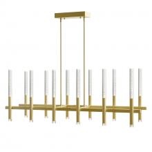 CWI Lighting 1703P48-12-602-RC - Dragonswatch Integrated LED 48in 12 Pendant Satin Gold Chandelier
