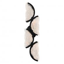 CWI Lighting 1715W8-4-101 - Moon Integrated LED 8in Black Wall Light with Handcrafted Glass