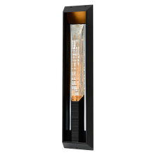 CWI Lighting 1723W29-1-101-B - Petra Integrated LED 29in Sand Black Outdoor Wall Light with Handcrafted Glass