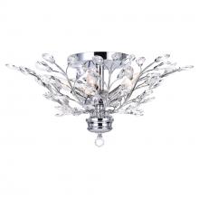 CWI Lighting 5206C16C - Ivy 3 Light 16in Chrome Drum Shade Flush Mount