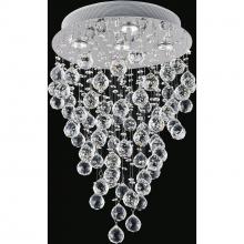 CWI Lighting 6601C16C - Rain Drop 5 Light 16in Chrome Chandelier