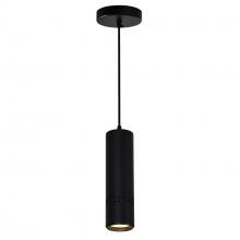CWI Lighting 7117P3-1-101-B - Stowe LED Black & Wood Mini Pendant