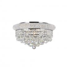 CWI Lighting 8001C20C - Empire 8 Light 20in Chrome Flush Mount with Crystals
