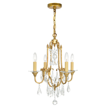 CWI Lighting 9836P17-4-125 - Electra 4 Light 17in Oxidized Bronze Chandelier