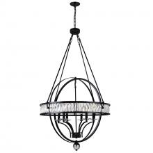 CWI Lighting 9957P30-6-101 - Arkansas 6 Light Black Chandelier