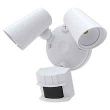American Lighting FL2-3CCT-WH - FORA SECURITY DUAL HEAD WITH MOTION SENSOR