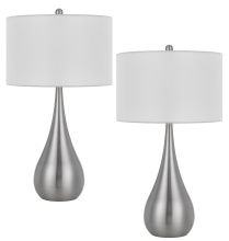 CAL Lighting BO-3199TB-2-BS - 150W 3 way Diego metal table lamp. Sold in pairs