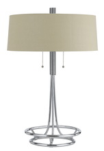 CAL Lighting BO-2744TB - 60W X 2 Leccemetal Table Lamp With Burlap Shade