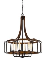CAL Lighting FX-3708-6 - Kellia 60W X 6 Metal Chandelier (Edison Bulbs Not included)