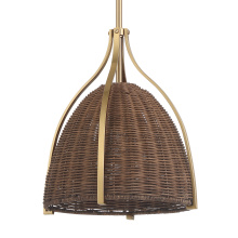 Hunter 48120 - Hunter Arcelia Alturas Gold and Sable 1 Light Medium Pendant Ceiling Light Fixture