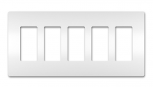 Legrand Radiant RWP265W - radiant Five-Gang Screwless Wall Plate, White
